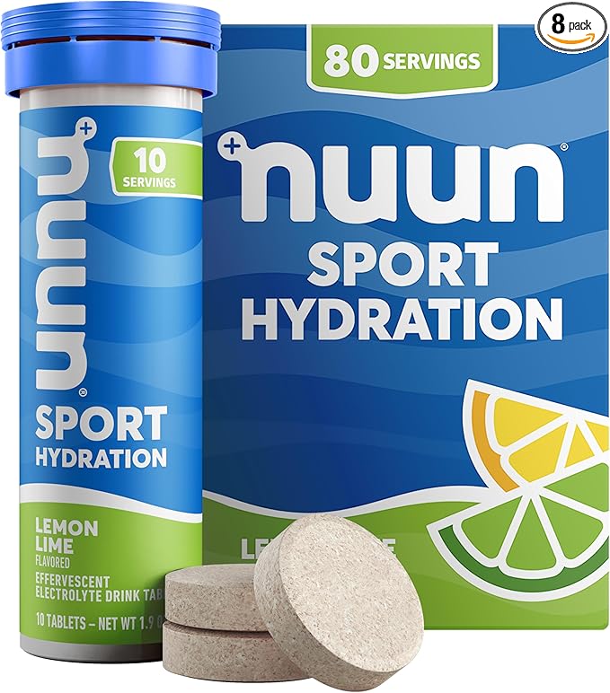 Nuun Electrolyte Drink Tabs Lemon Lime 8 Count 1.9 Ounce