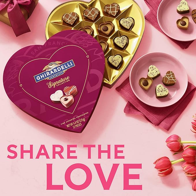 GHIRARDELLI Sweet Hearts Premium Chocolate Truffle Assortment Gift 4.4 oz