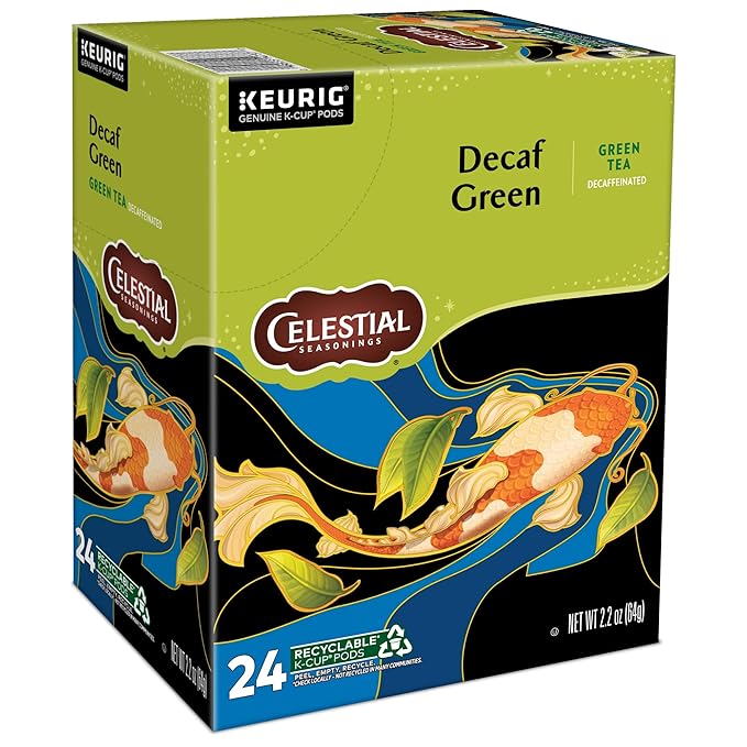 Celestial Seasonings Decaf Green Tea Single-Serve Keurig K-Cup Pods 96 Count