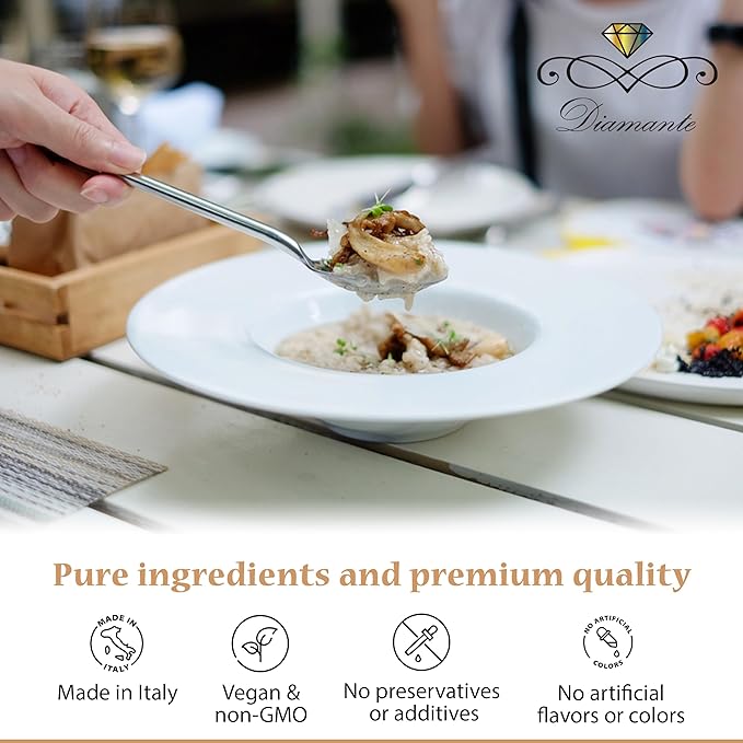 Diamante Italy Black Truffle Sauce with High 15% Black Truffle Content - Authentic Italian Gourmet Black Truffle &amp Mushroom Sauce - Non GMO Vegan &amp Made in Italy - 90g