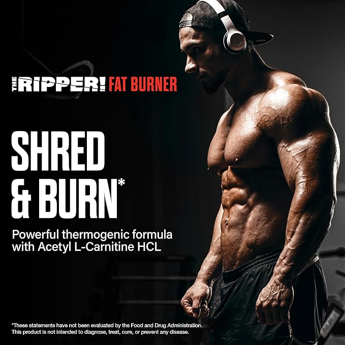 JNX SPORTS The Ripper! Fat Burner Pre Workout for Men &amp Women – Thermogenic Fat Burning Powder &amp Appetite Suppressant Boost Energy &amp Endurance – Sour Candy 30 Servings