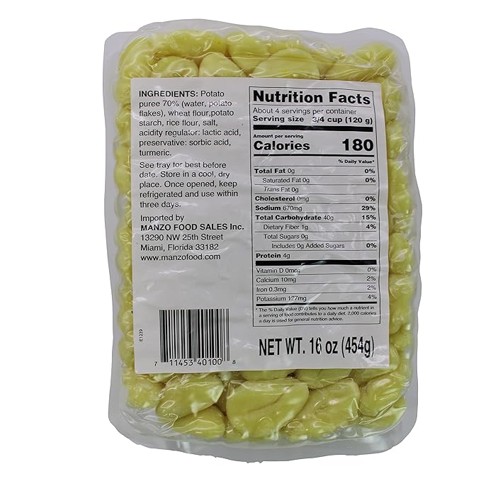 L'Oro Del Sud Pack of 12 Potato Gnocchi Cooks in 2-3 Minutes Shelf Stable Mariella 12 Pack x 1 Lb