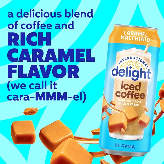 International Delight Iced Coffee Caramel Macchiato 15 Fl Oz (Pack of 12)