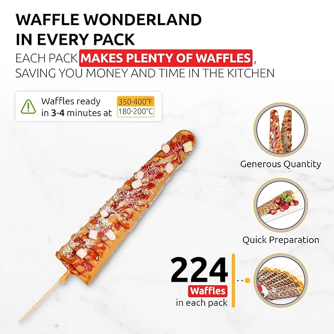 OldSoul Professional Popstick Waffle Mix | Stick Waffles Dough Mix | 10 Lbs | Vanilla Flavor | 224 Waffles (10 Lbs Traditional)