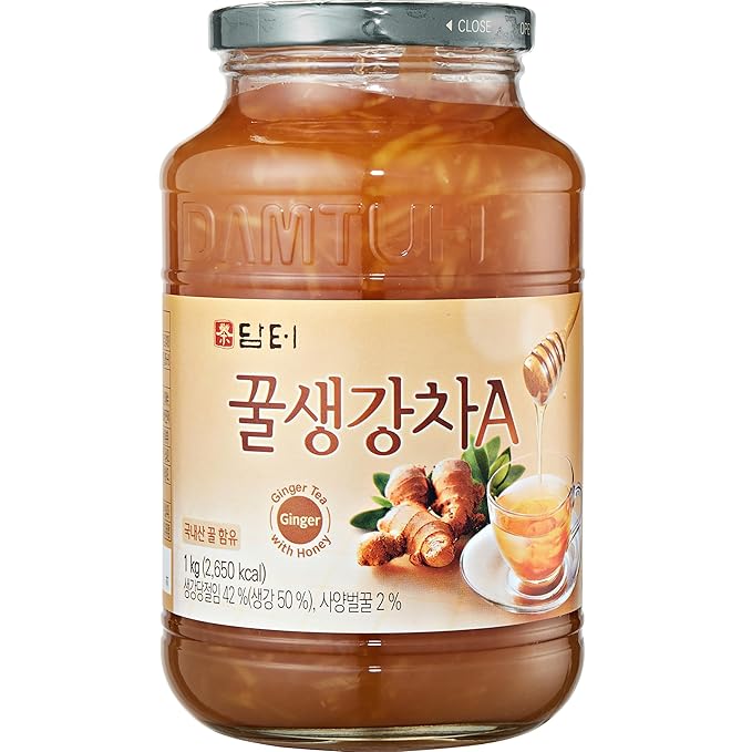 Damtuh Honey Citron Tea &amp Honey Ginger Tea Bundle Pack 1000g - 2.20lb x 2 Bottle