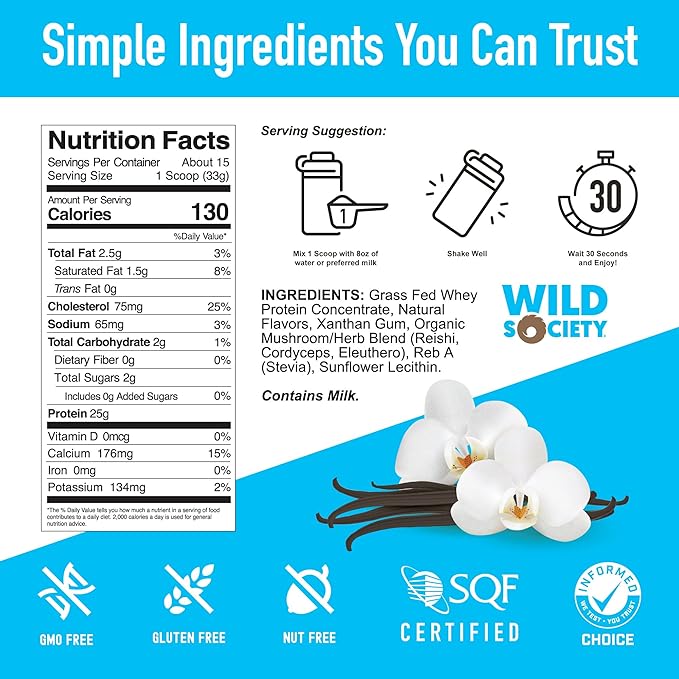 WILD SOCIETY Clear Isolate + Whey Concentrate Super Combo - Citrus Punch Clear Whey + Vanilla Bean Whey Concentrate