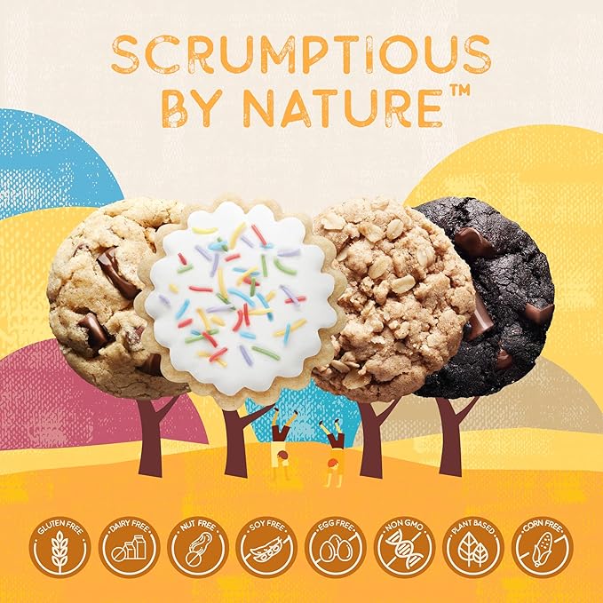 Autumn Sons Baking Co. Gluten Free Cookie Mix Variety Pack. Sugar Cookie Chocolate Chunk Double Chocolate Chunk &amp Oatmeal Cinnamon. Vegan Plant Based Baking Mix. Top 9 Allergen Free. 9.3 oz (Pac
