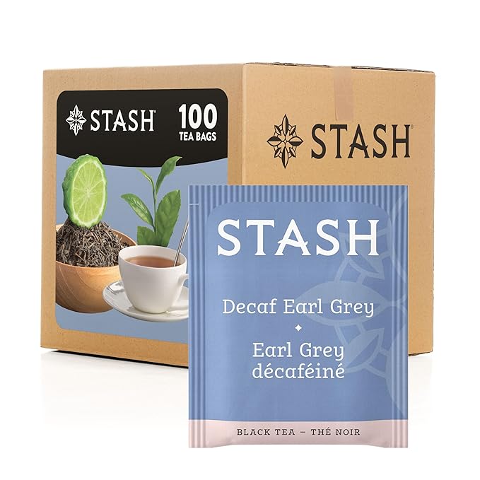 Stash Tea Decaf Earl Grey Tea Box of 100 Tea Bags