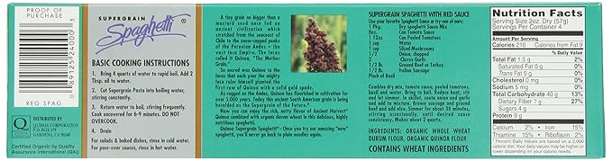 Ancient Harvest Supergrain Spaghetti 8-Ounce Boxes (Pack of 12)