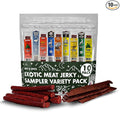 Buffalo Bob’s Wild Game Jerky (10-Pack) | Premium Exotic Meat Sampler Gift Pack | Includes Buffalo Elk Venison Ostrich Wild Boar Camel Alligator Jerky | Ideal for Trips Camping &amp Hiking