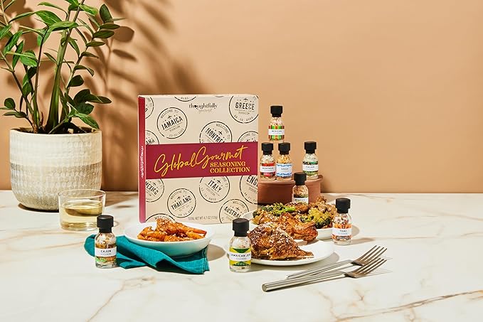 Thoughtfully Gourmet Global Spice Collection Gift Set International Seasonings Set Flavors Include Greek Italian Mexican Cajun Seasoning &amp More Spice Set of 8