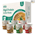 VOLO VERO High Protein (32g) Instant Ramen Soup Cup Variety Flavor (Chicken “Spicy” Beef Pork Tonkotsu) Plant-Based Non-Fried Low Fat Low Carb Quick Healthy Meal Holiday Gifts 6 Packs
