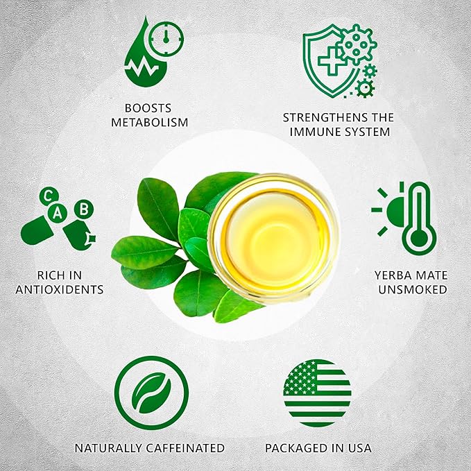 Yerba Mate Tea - Green Cut &amp Sifted - Unsmoked Energy Boost - 300 Tea Bags - Packed with Nutrients - Your Perfect Coffee Replacement