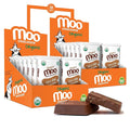 Moo Chocolates Organic Solid Milk Chocolate Mini Bars 0.7oz 28 ct (Pack of 2) | USDA Organic Non-GMO | 110 Calorie Snacks for On-the-Go Lunchboxes Office