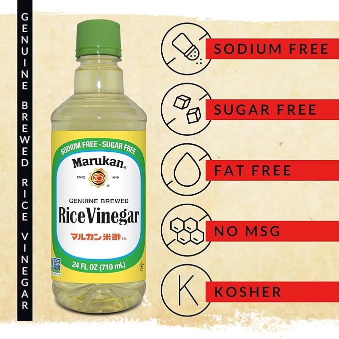 Marukan Genuine Brewed Rice Vinegar for Enhancing Flavor &amp Cooking Unseasoned (1 Gallon)