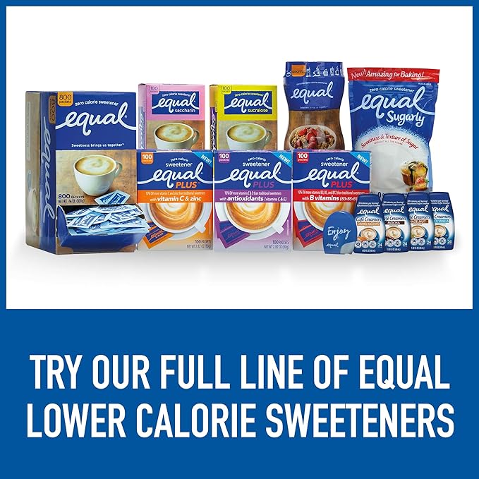 EQUAL 0 Calorie Sweetener Aspartame and Acesulfame-K Sweetener Packets Zero Calorie Sugar Alternative Erythritol Free 2000 Ct (Pack of 1)