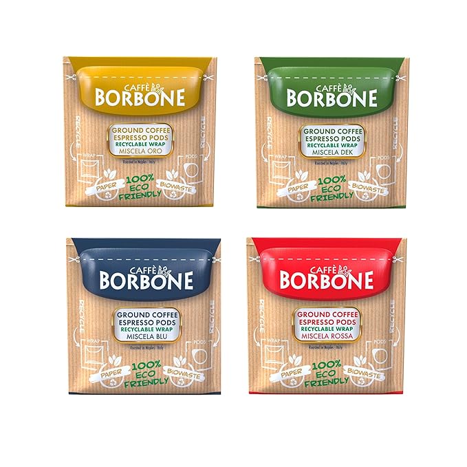 Caffè Borbone Espresso Paper Pods (50 Count) - Variety Pack Single-Serve ESE Pods Roasted in Italy