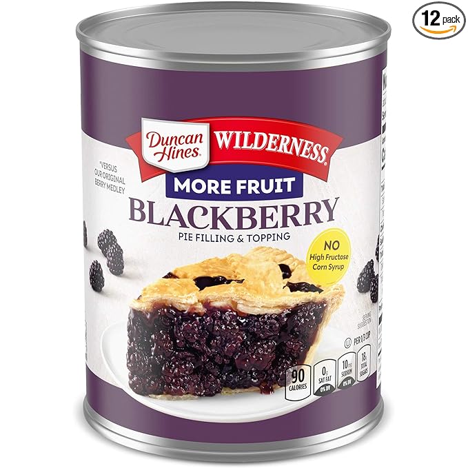 Duncan Hines Wilderness Premium Pie Filling &amp Topping Blackberry 21 Ounce (Pack of 12)