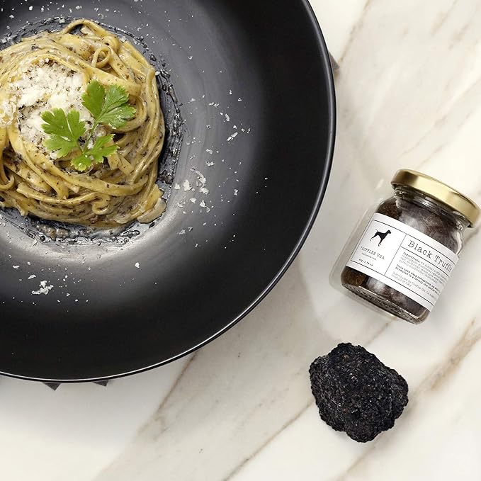 TRUFFLES USA Black Truffle Sauce 2.82 oz Jar - Imported from Italy - Fresh Sauce for Pasta Chicken Steak Vegetables Bread - Unique Gourmet Recipe