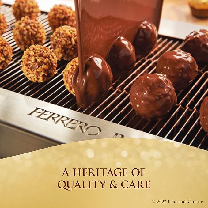 Ferrero Rocher Premium Gourmet Milk Chocolate Hazelnut Individually Wrapped Candy for Gifting 42 Count (Pack of 2)