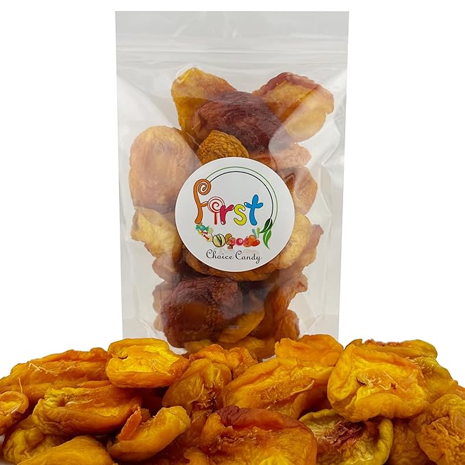 FirstChoiceCandy Fancy Dried Peaches Natural Sweet and Healthy Snack No Sugar Added In Resealable Bag (2 Pound (Pack of 1))