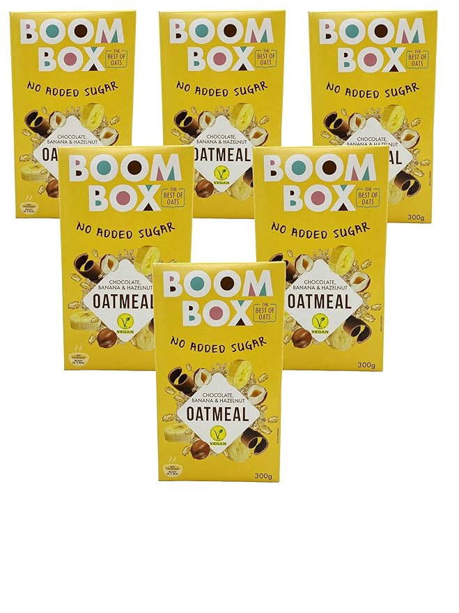 BOOM BOX Chocolate Banana Hazelnut Oatmeal - 30 g - Energizing Breakfast CereaL