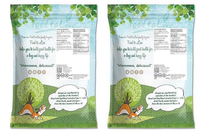 Food to Live Golden Berries 16 Pounds – Whole Dried Goldenberry Raw Unsweetened Unsulfured Kosher Ground Cherry Bulk. Rich in Vitamins A and C.