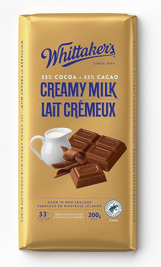 Whittaker's Chocolate Block 200g (Made in New Zealand) (Creamy Milk)