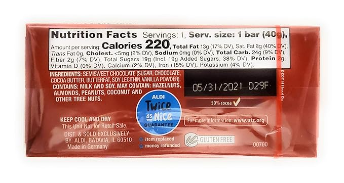 Choceur Rich Dark Chocolate Bars 1.4oz/40g Multi-pack (20 Bars)