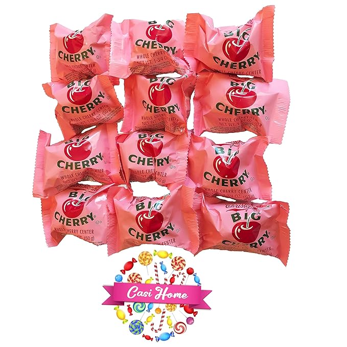 Big Cherry Chocolate Peanut Candy 1.34oz 12 Pack Packaged and Distributed by Casi Home