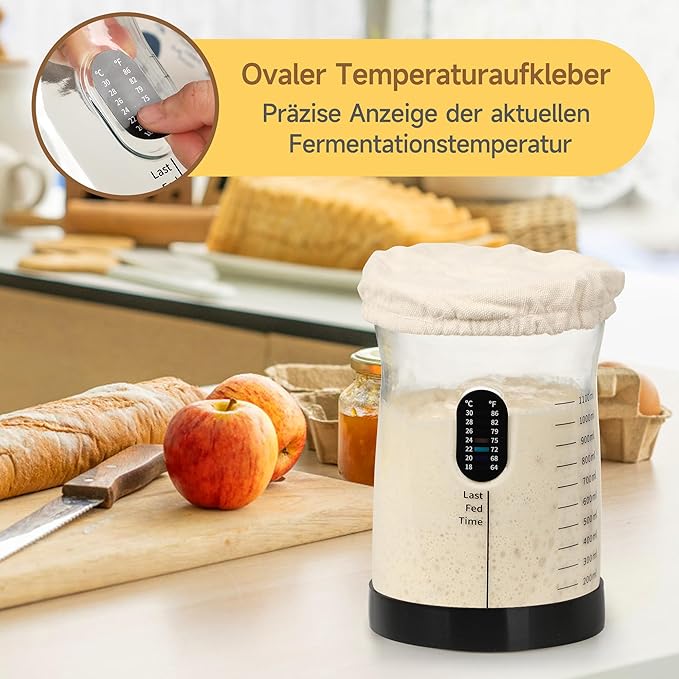 Pro Sourdough Starter Kit- 50oz Large Capacity Sourdough Starter Jar 17 Flavorful Fermentation Recipes Sourdough Bread Baking Supplies for Making Delicious Sourdough Breads(2 Sets)