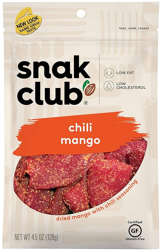 Snak Club Chili Mangos 4.5 Ounce 6 Count (Pack of 1)