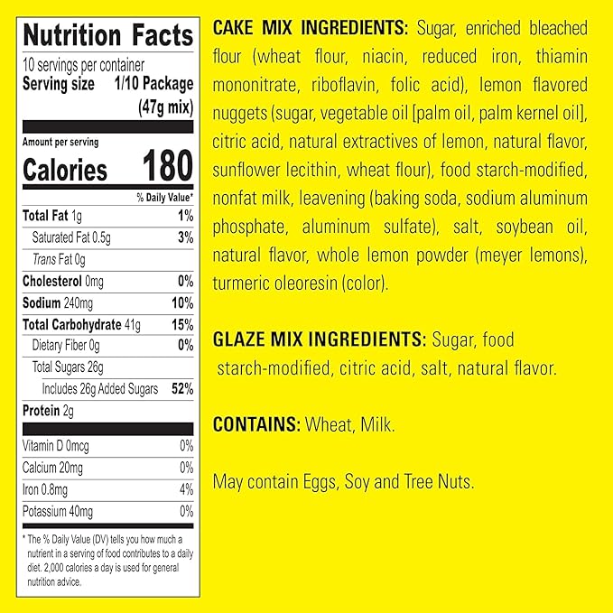 Krusteaz Meyer Lemon Pound Cake Mix 16.5 Ounce (Pack of 4)