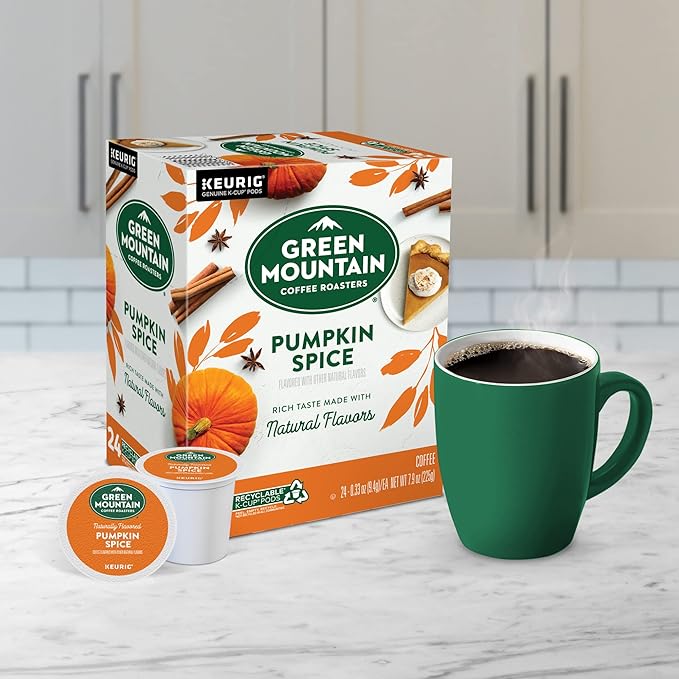 Green Mountain Coffee Roasters Pumpkin Spice Coffee Keurig Single-Serve K-Cup Pods Light Roast 96 Count