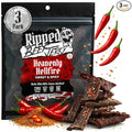 Ripped Beef Jerky - 100% Grass Fed Beef 20g Protein Real Ingredients Gluten Free No MSG Made in USA (Pack of 3 Sweet &amp Spicy)