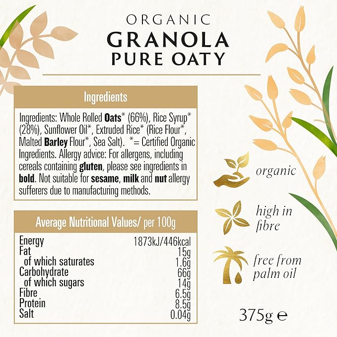 Biona Organic Oaty Granola 375 g (Pack of 6)