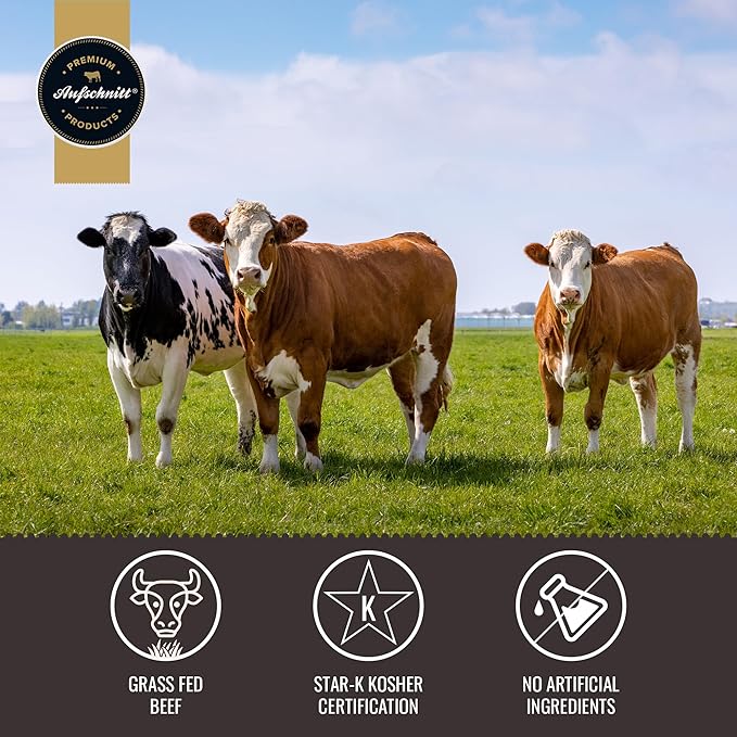 Aufschnitt Biltong Beef Jerky Slices South African Style Beef - Air Dried No Sugar All Natural Ingredients Gluten Free Made in USA Variety 2oz 3 Pack