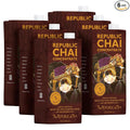 The Republic of Tea – Republic Chai Black Tea Concentrate 6 Cartons – 32 fl oz (5 Servings) Chai Latte Mix Naturally Caffeinated Gluten Free