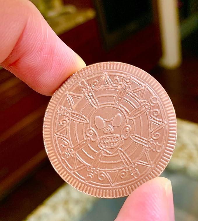 Pirate Chocolate Doubloons – 3 lb Bulk Box 240 Belgian Milk Chocolate Coins Foil Wrapped Candy – Kosher OUD Crush-Proof Packaging – Foiled Again!