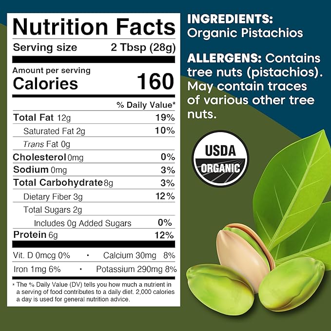 Wilderness Poets Pistachio Butter - Organic Raw 100% Pistachio - Glass Jar (8 Ounce) - Perfect for Dubai Chocolate Bar Desserts with Kataifi or Savory Creations - Unsweetened California-Grown