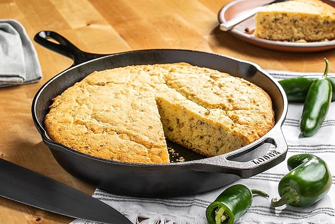Lodge Cast Iron Skillet Cornbread - Pair with Cast Iron Skillet Wedge Pan Cornstick Pan or Muffin Pan Quality Ingredients (8 Pack) - Hotshot Jalapeño