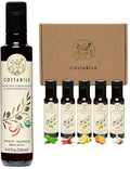Gift set of 5 infused olive oils (basil garlic lemon orange chili) and Hot Chili infused olive oil. Ideal EVOO combo for every healthy diet - COSTABILE