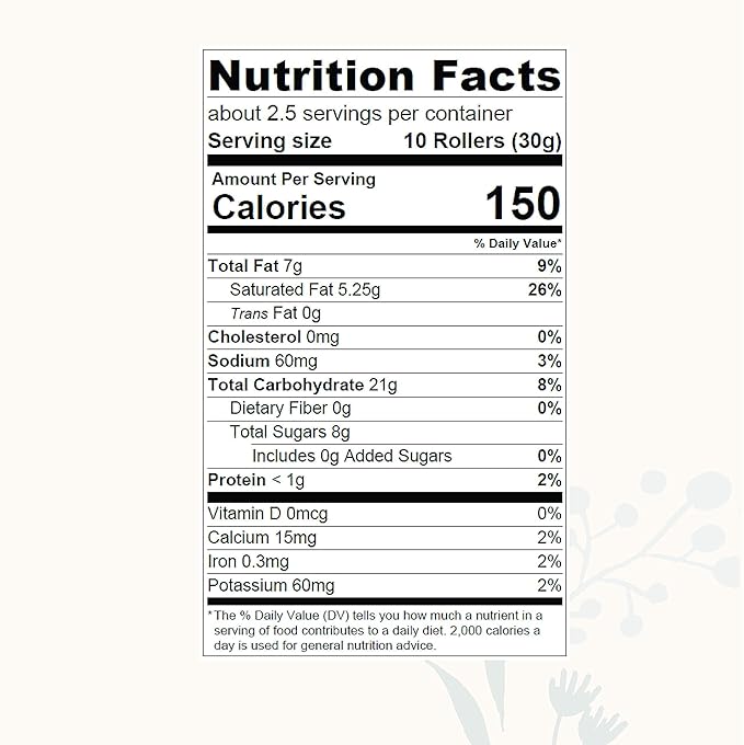 Cinnamon Coconut Crispy Rollers (2.8 oz bags) Ava Organics - Gluten Free Non-GMO Kosher Vegetarian &amp Certified Paleo Lightly Sweetened Baked Coconut Crisps (Pack of 8)