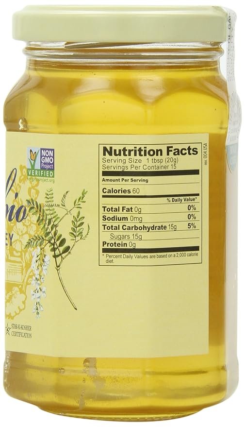 Rigoni di Asiago Mielbio Italian Raw Honey Acacia 10.58 Ounce (Pack of 1)