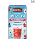 Celestial Seasonings Cold Brew Iced Tea Red White &amp Blueberry Caffeine Free 18 tea bags (Pack of 6)