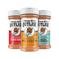 Dan-O’s Outlaw BBQ Seasoning Variety Pack – 3 Bottle Combo – Sweet &amp Tangy BBQ (Tamarind) Spicy &amp Sweet Caribbean – Bold Grill &amp Rubs for Pork Ribs Chicken &amp Seafood