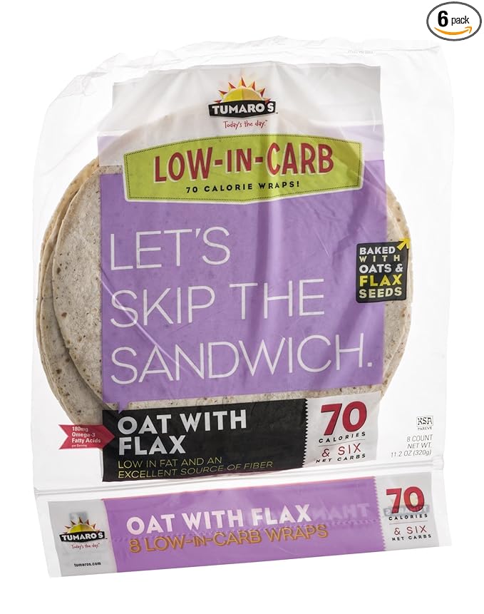 TUMAROS Oat with Flax 8 Count (Pack of 6)