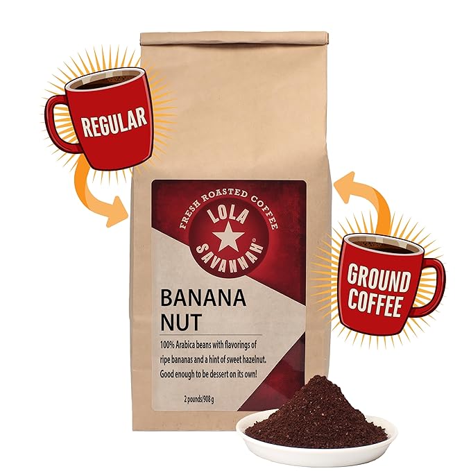 Lola Savannah Banana Nut Ground Caffeinated Coffee 2lb
