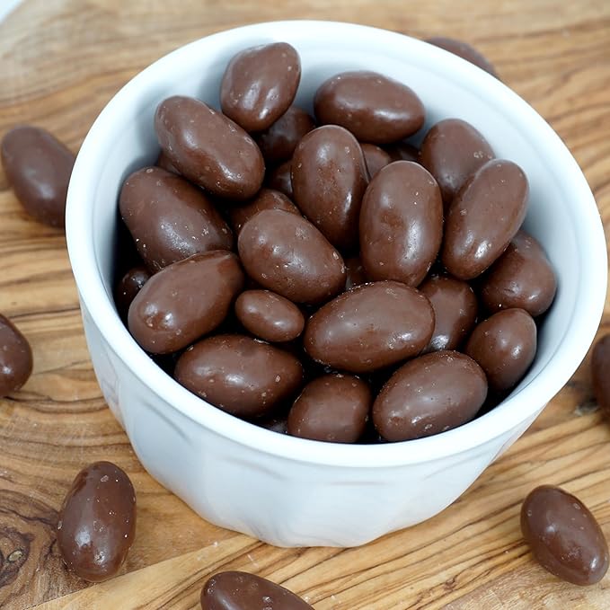 Milk Chocolate Covered Almonds 1 Pound Bulk Bag Chocolate Covered Nuts The Hampton Popcorn &amp Candy Company