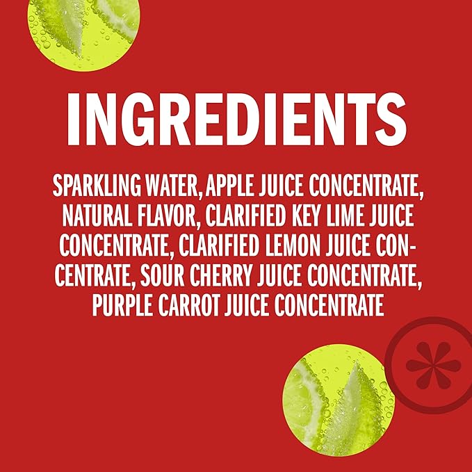 Izze Cherry Lime Straight Beverages8.4 FL Oz(Pack of 48)